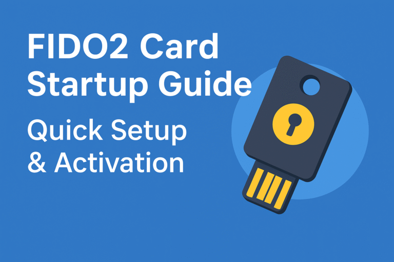 FIDO2 Card Startup Guide – Quick Setup & Activation